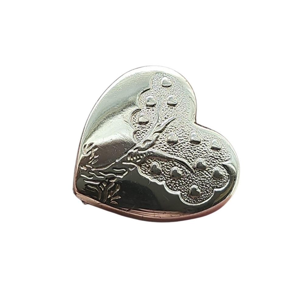Vintage VARIETY CLUB Silvertone HEART Shape Pin Brooch